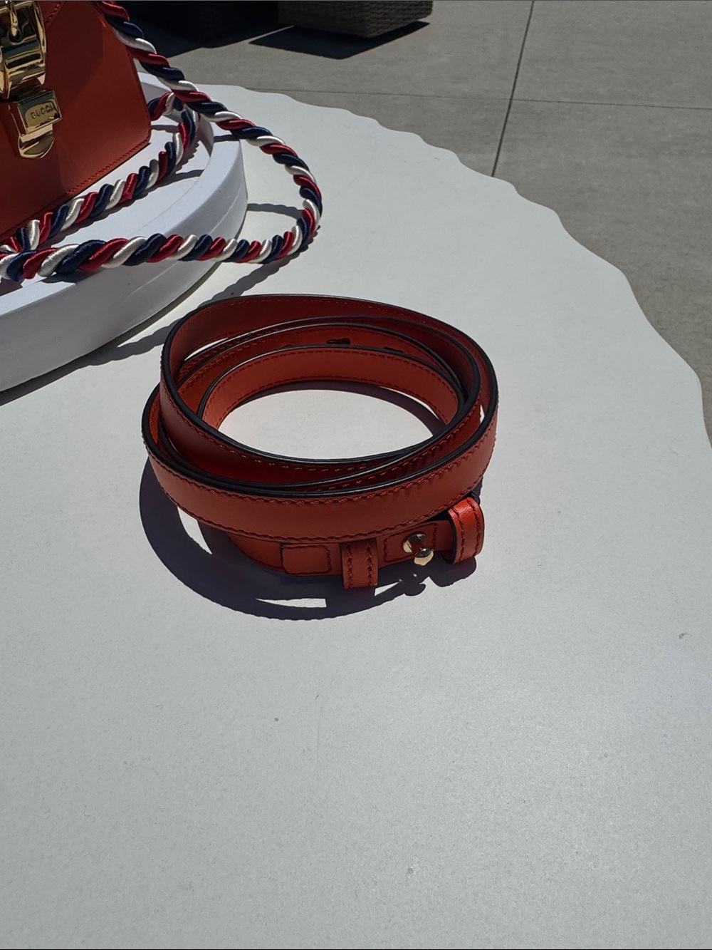 Gucci Sylvie Orange Leather with Gold Hardware - Picture 3 of 7